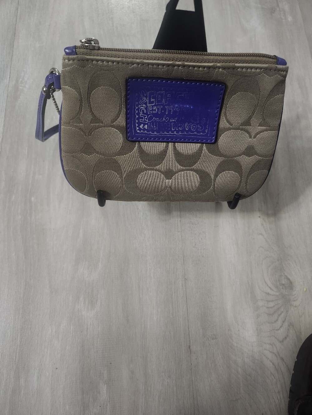 Coach Poppy Signature Jacquard Wristlet